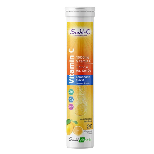 Suda Vitamin Suda-C Vitamin C Limonata Aromalı 20 Efervesan Tablet - Suda Vitamin