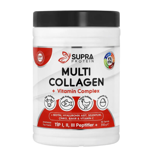 Supra Protein Multi Collagen Vitamin Complex Toz Form 310 gr - Supra Protein