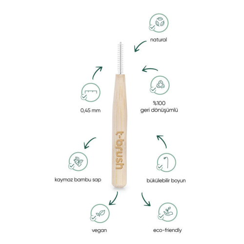 T-Brush Bambu Arayüz Fırçası 6 adet - 2