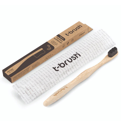 T-Brush Bambu Diş Yumuşak Fırçası Ultra Yumuşak Koyu Gri - T-Brush