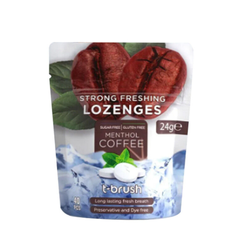 T-Brush- Kahve Nane Aromalı Ferahlatıcı Pastil 40 Adet - T-Brush