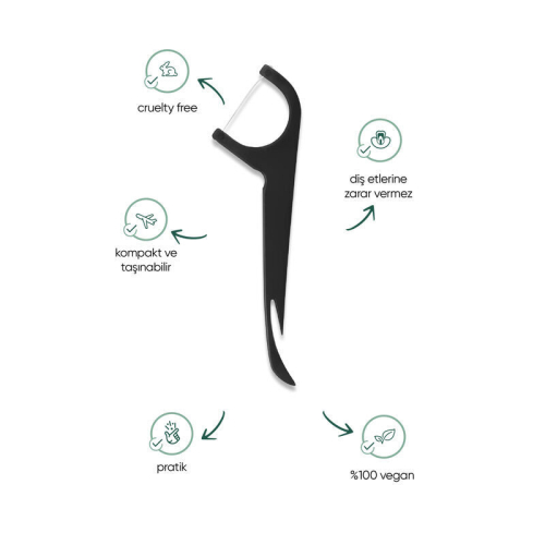 T-Brush Nane Tadı İçerikli Kürdanlı Diş İpi 30 adet - 2