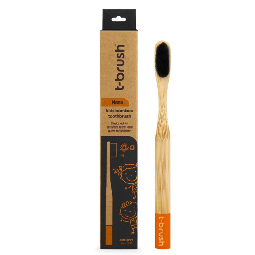 T-Brush Nano Çocuk Siyah Diş Fırçası Ultra Soft 1 adet - T-Brush