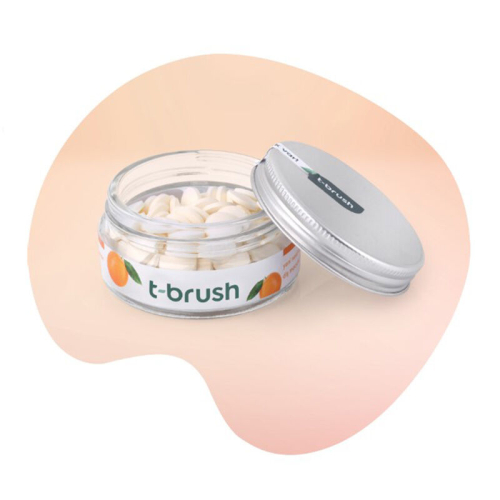 T-Brush Portakal Aromalı Florürsüz Diş Macunu 90 Tablet - T-Brush
