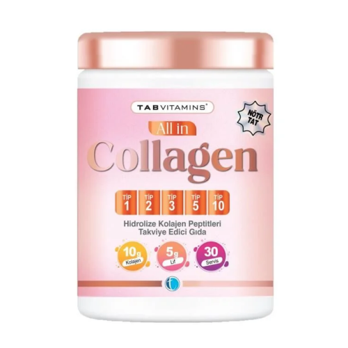 Tab Vitamins All In Kollajen Takviye Edici Gıda 503 gr 30 Servis - TAB İlaç Sanayi A.Ş