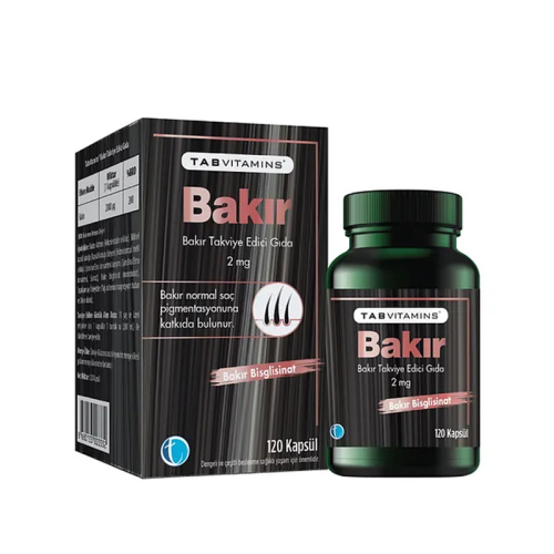 Tab Vitamins Bakır İçeren Takviye Edici Gıda 120 Kapsül - TAB İlaç Sanayi A.Ş