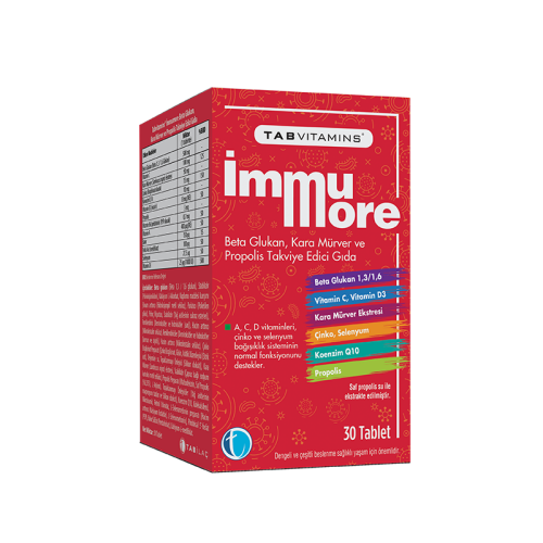 Tab Vitamins Immumore Takviye Edici Gıda 30 Tablet - 2