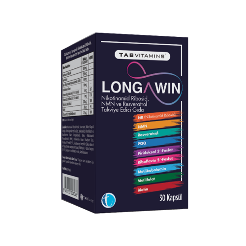 Tab Vitamins Longawin Nikotinamid Ribosid, NMN ve Resveratrol İçeren Takviye Edici Gıda 30 Kapsül - TAB İlaç Sanayi A.Ş