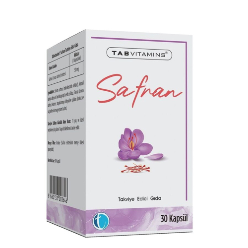 Tab Vitamins Safran İçeren Takviye Edici Gıda 30 Kapsül - TAB İlaç Sanayi A.Ş