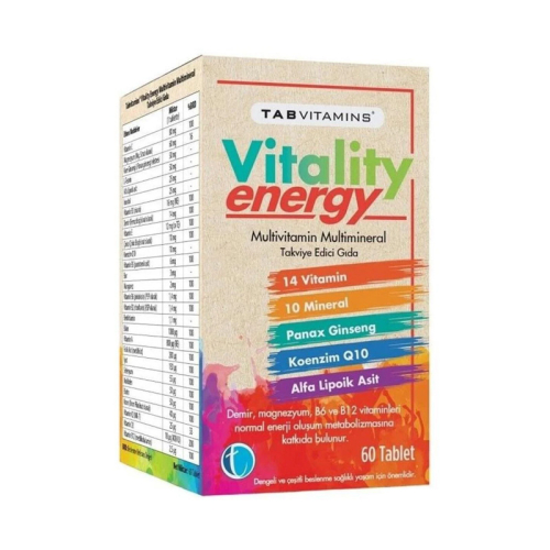 Tab Vitamins Vitality Energy Multivitamin 60 Tablet - TAB İlaç Sanayi A.Ş