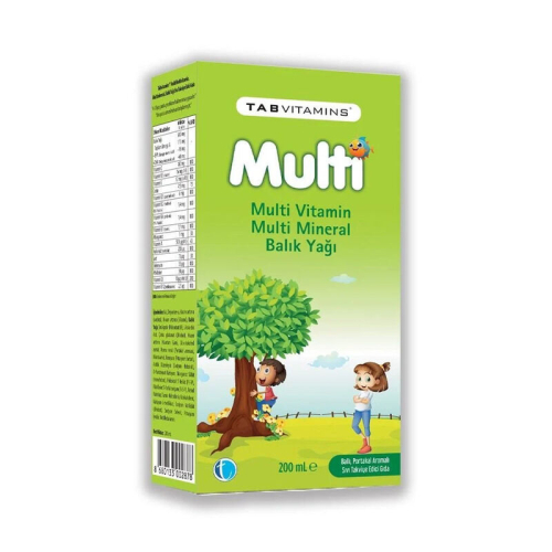 Tabvitamins Multi Multivitamin Mineral Balık Yağı 200 ml - TAB İlaç Sanayi A.Ş