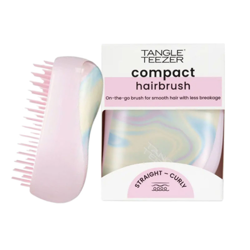 Tangle Teezer Compact StylerIce Cream Swirl Saç Fırçası - Düz ve Kıvırcık Saçlar için Seyahat ve Çanta Boy Tarak - Tangle Teezer