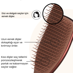 Tangle Teezer Ultimate Detangler Chrome Choc Bronze Islak ve Kuru Düz ve Kıvırcık Saçlar için Saç Fırçası-Tarak - 5