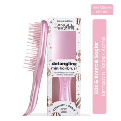 Tangle Teezer Mini Ultimate Detangler Satin Pink Chrome Saç Fırçası-Tarak Mini Boy - 2