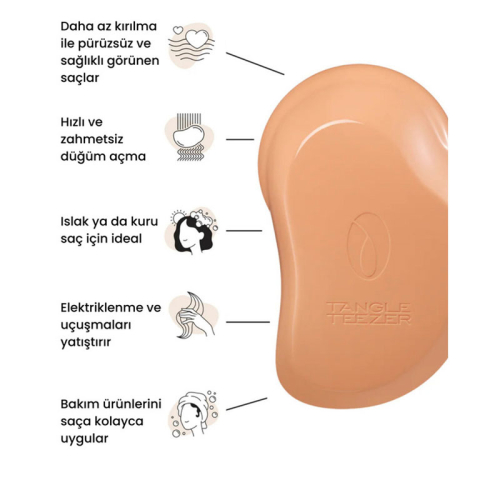 Tangle Teezer Origina Plant Brush - Orange Bitki Bazlı Kolay Tarama Saç Fırçası - 4