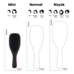 Tangle Teezer The Devil Wears Prada Ultimate Detangler Kırmızı Chrome Mini Saç Fırçası - 7