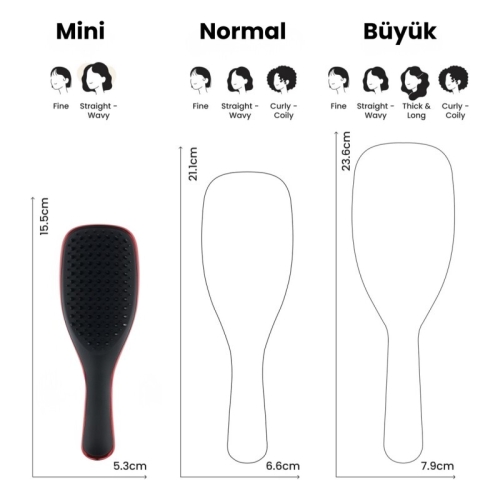 Tangle Teezer The Devil Wears Prada Ultimate Detangler Kırmızı Chrome Mini Saç Fırçası - 7