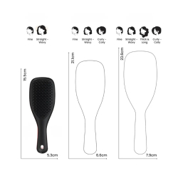 Tangle Teezer The Ultimate Detangler Black Eletriklenme Önleyici Mini Boy Tarak - Düz ve Kıvırcık Saçlar - 4