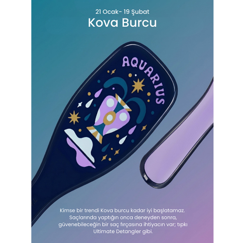 Tangle Teezer Zodiac The Ultimate Detangler Aquarius Saç Açıcı Tarak (Düz ve Kıvırcık Saçlar) - Kova Burcu - 9