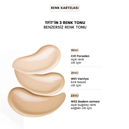 TFIT Signature Fit Cover Fondöten W02 Almond Butter 30 gr - 3