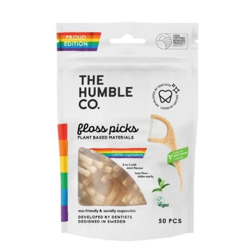 The Humble Co Nane Tadı Kürdanlı Diş İpi 50 Adet - Gökkuşağı - 1