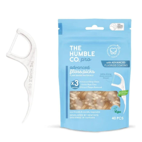 The Humble Co. Pro Advanced Floss Picks Kürdan Diş İpi 40 Adet - Humble Brush