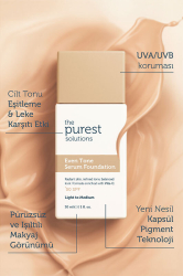 The Purest Solutions Even Tone Leke Karşıtı Serum Fondöten SPF50+ 30 ml - Açık-Orta Ton - 6