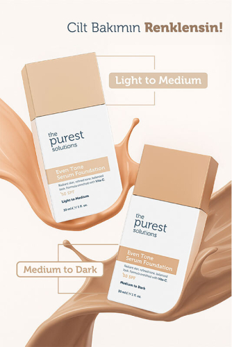 The Purest Solutions Even Tone Leke Karşıtı Serum Fondöten SPF50+ 30 ml - Orta-Koyu Ton - 7