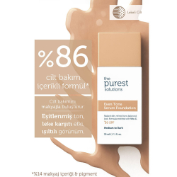 The Purest Solutions Even Tone Leke Karşıtı Serum Fondöten SPF50+ 30 ml - Orta-Koyu Ton - 4