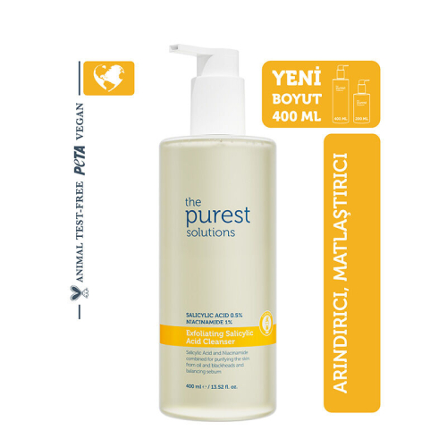 The Purest Solutions Exfoliating Salicylic Acid Cleanser 0,5% Salicylic Acid, 1%Niacinamide 400 ml - The Purest Solutions