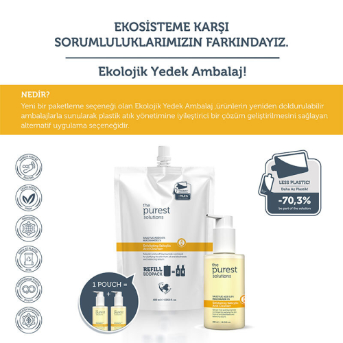 The Purest Solutions Exfoliating Salicylic Acid Cleanser 0,5% Salicylic Acid, 1%Niacinamide 400 ml - Refill - 3