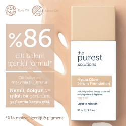 The Purest Solutions Hydra Glow Nemlendirici Serum Fondöten SPF50+ 30 ml - Açık-Orta Ton - 5