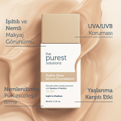The Purest Solutions Hydra Glow Nemlendirici Serum Fondöten SPF50+ 30 ml - Açık-Orta Ton - 7