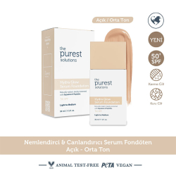 The Purest Solutions Hydra Glow Nemlendirici Serum Fondöten SPF50+ 30 ml - Açık-Orta Ton - 3
