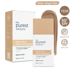 The Purest Solutions Hydra Glow Nemlendirici Serum Fondöten SPF50+ 30 ml - Orta-Koyu Ton - 2
