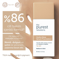 The Purest Solutions Hydra Glow Nemlendirici Serum Fondöten SPF50+ 30 ml - Orta-Koyu Ton - 5