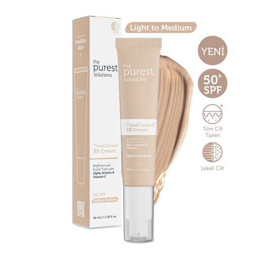 The Purest Solutions Lekeli Ciltler İçin Cilt Tonu Eşitleyici BB Krem SPF50+ 40 ml Light to Medium - 2