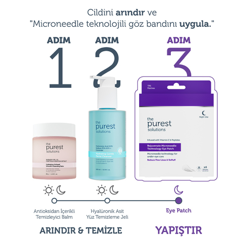 The Purest Solutions Microneedle Teknolojili Aydınlatıcı ve İnce Çizgi Karşıtı Göz Altı Bandı - 6