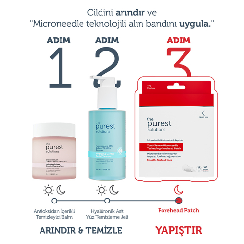 The Purest Solutions Microneedle Teknolojili Sıkılaştırıcı ve İnce Çizgi Karşıtı Alın Bölgesi Bandı - 6