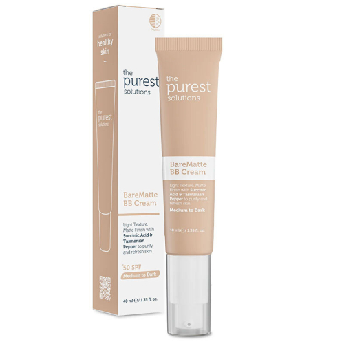 The Purest Solutions Yağlı ve Karma Ciltler İçin Matlaştırıcı BB Krem SPF 50+ 40 ml – Orta-Koyu Ton - The Purest Solutions