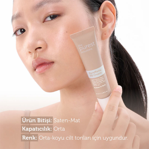 The Purest Solutions Yağlı ve Karma Ciltler İçin Matlaştırıcı BB Krem SPF 50+ 40 ml – Orta-Koyu Ton - 3