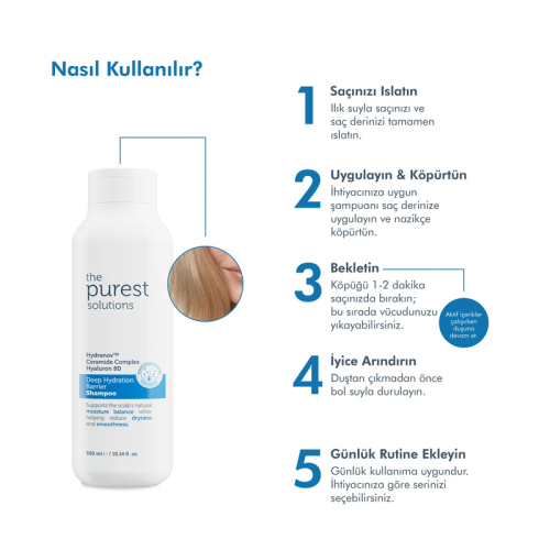 The Purest Solutions Yoğun Nem ve Bariyer Desteği Sağlayan Şampuan 300 ml - 6