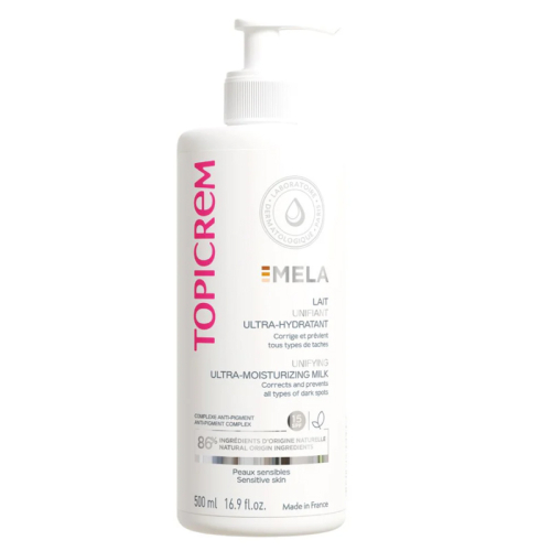 Topicrem Mela Aydınlatıcı ve Ultra Nemlendirici Vücut Sütü 500 ml - Topicrem
