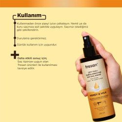 Tresan Bal ve Süt Çift Fazlı Durulanmayan Sıvı Saç Kremi 250 ml - 2