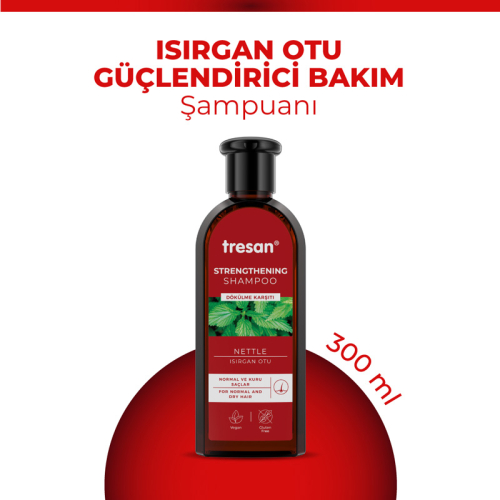 Tresan Normal ve Kuru Saçlar İçin Isırgan Otu Güçlendirici Bakım Şampuanı 300 ml - 2