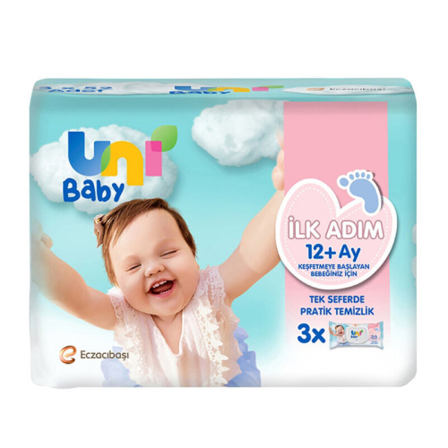 Uni Baby İlk Adım Islak Mendil 3x52 Adet - Uni Baby