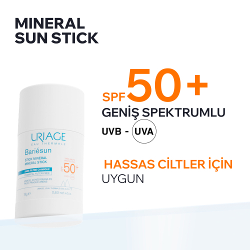 Uriage Bariesun SF50+Yüksek Koruma Faktörlü Mineral Güneş Stick 18 g - 3