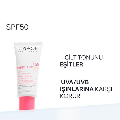 Uriage Roseliane SPF50+ Hassas Ciltler İçin Kızarıklık Karşıtı CC Krem Light 40 ml - Uriage