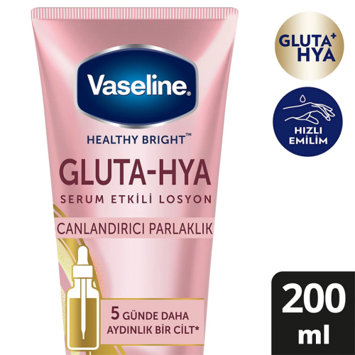Vaseline Gluta Hya Serum Etkili Losyon Canlandırıcı Parlaklık 200 ml - 2