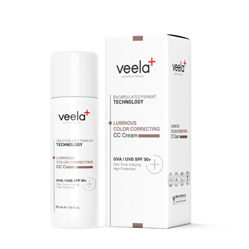 Veela Kapatıcı Cilt Tonu Eşitleyici ve Leke Karşıtı Luminous Color Corrector CC Cream Spf50+ 50 ml - Veela